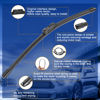Picture of RAINTOK Windshield Wiper Blades Replacement for 2015 2016 2017 Lexus NX200t / 2018 2019 2021 Lexus NX300 / 2015-2021 Lexus NX300h Front Rear Wipers Blade Set for My Car - 26" 16" 12" (Pack of 3)