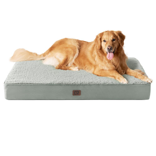 Picture of EHEYCIGA Orthopedic XL Dog Beds for Extra Large Dogs with Removable Washable Cover, Greyish Green, 44x32