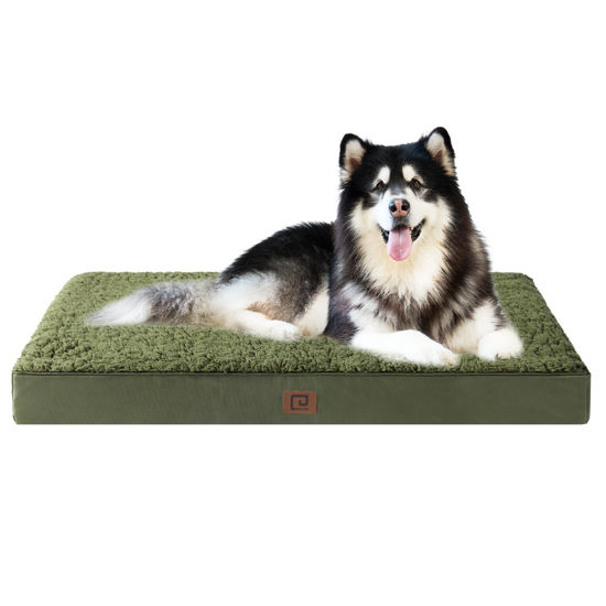 Picture of EHEYCIGA Orthopedic Foam Dog Bed, XXL, 47"L x 29"W x 3.5"Th, Dark Green