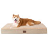 Picture of EHEYCIGA Orthopedic Dog Beds for Large Dogs with Removable Washable Cover, Khaki, 36x27