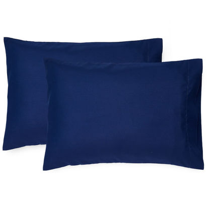Picture of EXQ Home Toddler Pillowcases 13x18 Travel Pillow Case Set of 2, Small Pillow Case Fits Baby Pillow Sized 12x16, 13x18, Kids Pillowcases 2 Pack Machine Washable with Envelope Closure(Navy)