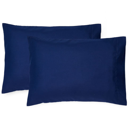 Picture of EXQ Home Toddler Pillowcases 13x18 Travel Pillow Case Set of 2, Small Pillow Case Fits Baby Pillow Sized 12x16, 13x18, Kids Pillowcases 2 Pack Machine Washable with Envelope Closure(Navy)