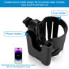 Picture of Accmor Stroller Cup Holder with Phone Holder, Universal 360° Rotatable Large Caliber Designed Bottle Cage for Bike, Stroller, Wheelchair, Walker, Scooter