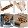 Picture of Accmor Fuzzy Car Steering Wheel Cover, Universal Fit Fur Auto Wheel Cover & Handbrake Cover & Gear Shift Cover Set, Anti-Slip Leopard Warm Fluffy Vehicle Wheel Protector Car Accessories for Men Women
