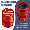Picture of Tire Valve Stem Caps for Car American Flag Tires Air Caps Cover 8 Pack Corrosion Resistant Premium Alloy Universal for SUV Truck Motorcycle Bike Red