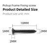 Picture of SAPHUE Electric Guitar Bass Humbucker Pickup Ring Mounting Screws,50pcs Pickup Frame Surround Screws Compatible Whith Gibson LES Paul/SG/ES Guitar(2.5 * 18mm,Black)