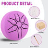 Picture of EASTROCK Mini Steel Tongue Drum for Kids 3 Inch 6 Notes Percussion Instrument Handpan Drum C Key with Mallets,Music Book (Purple)