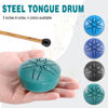 Picture of EASTROCK Mini Steel Tongue Drum for Kids 3 Inch 6 Notes Percussion Instrument Handpan Drum C Key with Mallets,Music Book (Green)