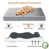Picture of WNPETHOME Orthopedic Dog Beds for Large Dogs, Extra Large Waterproof Dog Bed with Removable Washable Cover & Anti-Slip Bottom, Egg Crate Foam Pet Bed Mat, Multi-Needle Quilting XL Dog Crate Bed