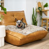 Picture of Furhaven Waterproof Throw Blanket for Dogs & Indoor Cats, Washable - Shaggy Plush Calming Long Faux Fur & Velvet Dog Blanket - Driftwood, Medium