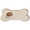 Picture of PWTAA Dog Food Mat Anti-Slip Silicone Dog Bowl Mat Thicker Pet Placemat Waterproof Cat Feeder Pad with Raised Edge Puppy Kitten Feeding Mats Suitable Small Medium-Sized Dogs Cats Eating Tray
