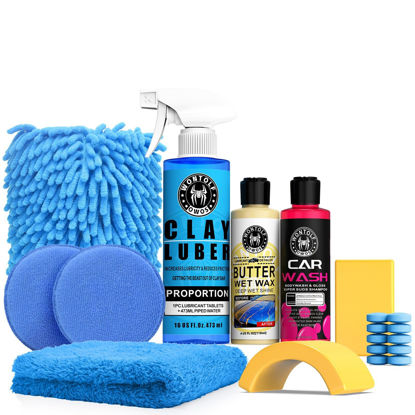 Picture of Wontolf Complete Car Clay Bar Auto Detailing Kit, Clay Luber, Butter Wet Wax, Car Wash Soap - Premium Grade Clay System Car Washing Detailing Kit- Maximum Gloss & Unsurpassed Slickness(19 Items)