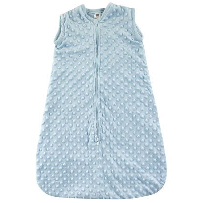 Picture of Hudson Baby Unisex Baby Plush Sleeping Bag, Sack, Blanket, Light Blue Dot Mink, 0-6 Months
