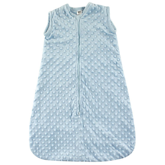 Picture of Hudson Baby Unisex Baby Plush Sleeping Bag, Sack, Blanket, Light Blue Dot Mink, 0-6 Months