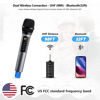 Picture of Wireless Microphone, Uhf Metal Dynamic Handheld Karaoke Mic, Rechargeable Receiver (Work 6hs),160ft Range, for Karaoke, Singing, Stage, Wedding, Speech, Karaoke Machine, Speaker, Amplifier, Mixer