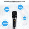 Picture of Wireless Microphone, Uhf Metal Dynamic Handheld Karaoke Mic, Rechargeable Receiver (Work 6hs),160ft Range, for Karaoke, Singing, Stage, Wedding, Speech, Karaoke Machine, Speaker, Amplifier, Mixer