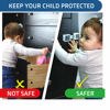 Picture of Child Safety Locks (4-Pack) - Baby Proof Cabinets, Drawers, Ovens & Toilets - Adjustable Strap Length, Double Lock Option - Easy Latch for Adults to Open