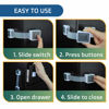 Picture of Child Safety Locks (4-Pack) - Baby Proof Cabinets, Drawers, Ovens & Toilets - Adjustable Strap Length, Double Lock Option - Easy Latch for Adults to Open