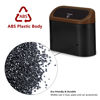 Picture of Ginsco Mini Car Trash Can with Lid, Small Car Garbage Can, Cute Leakproof ABS Car Trash Bin, Car Accessories for Interior, Garbage Bin for Car, Home, Office with 60pcs Trash Bags Black/Brown