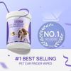 Picture of HICC PET Dog Ear Wipes Finger 50 Count Dog Ear Cleaner Wipes for Dogs & Cats, Dog Ear Infection Treatment to Relieve Ear Itching & Inflammation, Remove Ear Wax, Dirt, Smelly - Unscented