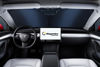 Picture of Magnelex Tesla Windshield Sun Shade (Model S), Reflective Polyester Blocks Heat & Sun, Foldable Car Window Sun Blocker, Mirror Cut-Out, Fade-Resistant Sunshade, Tesla S Accessories