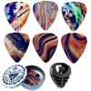 Picture of Miwayer Guitar Picks-Medium, 6 Pack Art Cool Guitar Pick In Metal Box W/Black Pick Holder, Unique Gift For Bass, Electric & Acoustic Guitars Lovers (Desert)