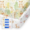 Picture of TotBasic Mini Crib Sheets 24x38, Ultra Soft Pack N Play Sheets Fitted Boy Girl, Neutral Pack and Play Mattress Sheets, Premium Jersey Knit Portable Crib Sheets Hypoallergenic, Forest Bear & Deer