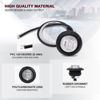 Picture of TMH 10 Pcs 3/4 Inch Clear Lens Red 3 LED Mini Round Clearance Side Marker Indicator Lights with Rubber for Pickup Truck Trailer 12V DC Waterproof