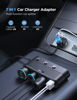 Picture of 7 in 1 Cigarette Lighter Adapter, JOYROOM Car Charger Adapter with PD30W Charge(3.3FT Cable), 24V/ 12V Cigarette Lighter Splitter with Independent Switches & LED Voltage Display for All Car Devices