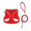 Picture of AMTOR Dog Harness with Leash Set,No Pull Adjustable Reflective Puppy Harness with Padded Vest for Extra-Small/Small Medium Large Dogs and Cats(Red)