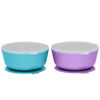 Picture of WeeSprout Suction Bowls for Baby & Toddlers (Set of 2) - 100% Silicone w/Plastic Lid - Leak Proof Feeding Supplies - Dishwasher & Microwave Safe Infant Dinnerware w/Extra Strong Base