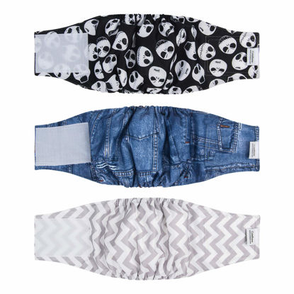 Picture of CuteBone Dog Belly Bands for Male Dogs Wraps Washable Doggie Diapers DM06S