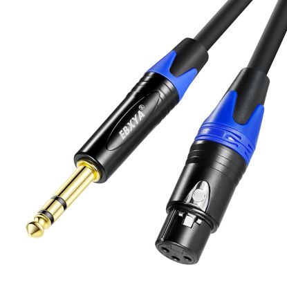 Picture of EBXYA 1/4'' to XLR Cable, 6.35mm TRS to XLR Female Microphone Cable, Balanced Mic XLR to Quarter Inch Patch Cord, 10 Feet, Black, 1 Packs