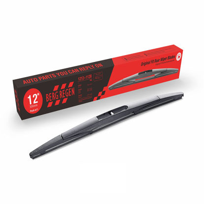 Picture of 12" (H306) Rear Wiper Blade Replacement For Honda CRV 22-17 BRV 21-18 Element 11-03/Toyota Corolla 22-19/Nissan Murano 23-09 Armada 23-05 Pathfinder 12-05 Versa 19-14 Back Wiper-12-B