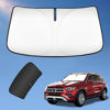 Picture of Sun Shade Sunshade Compatible with Mercedes Benz GLE Class 2020-2024 Windshield Cover, 2-Layers Sun Shield for GLE 450 GLE 350 240T Silver Coating Sun Visor Foldable Window Shade Car Accessories