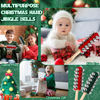 Picture of Cindeer 2 Pcs Christmas Hand Jingle Bells Wooden Handhold Sleigh Bells Jingle Bells Shaker Rattle Musical Percussion Instrument for Christmas Party Favors Birthday Gifts Kids Children Toys (25 Bells)