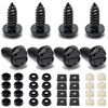 Picture of Hoewina License Plate Screw Kit, 8 Sets Stainless Anti Theft License Plate Screws, Anti-Rattle & Rust-Proof Bolts for Securing License Plates Frames or Covers on Cars, Trucks, SUVs (Black)