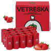 Picture of VETRESKA Strawberry Scented Dog Poop Bags, Leak Proof, Extra Thick and Large Pet Waste Bags for Dogs Walking and Cat Litter, 20 Refill Rolls, 300 Bags, Red