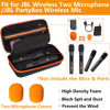 Picture of Wireless Microphone Case Compatible with JBL Wireless Two Microphone System, Dual Wireless Microphone Case for Party Box, Singing Karaoke for JBL Mic, Receiver, Adapter, AA Batteries-Orange (Box Only)