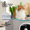Picture of Bedsure Cat Beds for Indoor Cats - Large Cat Cave for Pet Cat House with Fluffy Ball Hanging and Scratch Pad, Foldable Cat Hideaway,16.5x16.5x13 inches, Grey
