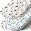 Picture of Stretch Fitted Bassinet Sheet Set BROLEX 2 Pack Cradle Sheets for Bassinet Pad/Mattress,Unisex Boys Girls,Ultra Soft,Dinosaur Lion