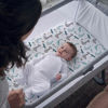 Picture of Stretch Fitted Bassinet Sheet Set BROLEX 2 Pack Cradle Sheets for Bassinet Pad/Mattress,Unisex Boys Girls,Ultra Soft,Dinosaur Lion