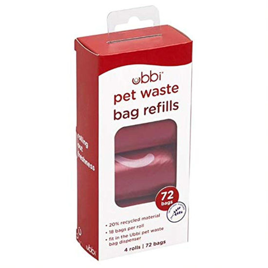 Picture of Ubbi Dog Poop Bags, Waste Bag Refill Rolls for Dogs, Leak Proof, Lavender Scented, 72 Count
