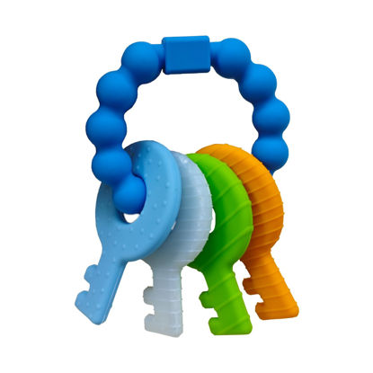 Picture of Baby Keys Teether Toys,Silicone Teething Toys for 18+ Months,Teething Keys Toy for Infants-Soft & Raised Texture to Soothe Gums,BPA Free (4Colors)