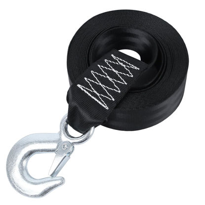 Picture of Boat Winch Strap with Hook 2" x 20 Ft Winch Straps for Fishing Boat Trailer Winch Strap,10000 lbs Boat Tow Strap for Towing Vehicles, ATV,Jet Ski,Pontoon,Waverunner,Wave Runner Accessories