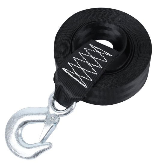 Picture of Boat Winch Strap with Hook 2" x 20 Ft Winch Straps for Fishing Boat Trailer Winch Strap,10000 lbs Boat Tow Strap for Towing Vehicles, ATV,Jet Ski,Pontoon,Waverunner,Wave Runner Accessories