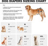 Picture of Reusable Dog Diapers Female Large Washable, Premium Doggie Diapers for Female Dogs, Pack of 3, Highly Absorbent Female Dog Diapers for Heat, Incontinence and Puppy Training(L)