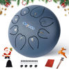 Picture of Ceyodo Rain Drum for Outside 6 Inch 8 Notes, Navy Steel Tongue Drum, Music Christmas Gifts for Family Friends, Hang Drum Instrument Handpan Drum, Panda Drum for Meditation Yoga Education Percussion