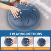 Picture of Ceyodo Rain Drum for Outside 6 Inch 8 Notes, Navy Steel Tongue Drum, Music Christmas Gifts for Family Friends, Hang Drum Instrument Handpan Drum, Panda Drum for Meditation Yoga Education Percussion