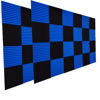 Picture of 50 Pack Acoustic Panels Soundproof Studio Foam for Walls Sound Absorbing Panels Sound Insulation Panels Wedge for Home Studio Ceiling, 1" X 12" X 12" (50Pcs, Black&Blue)